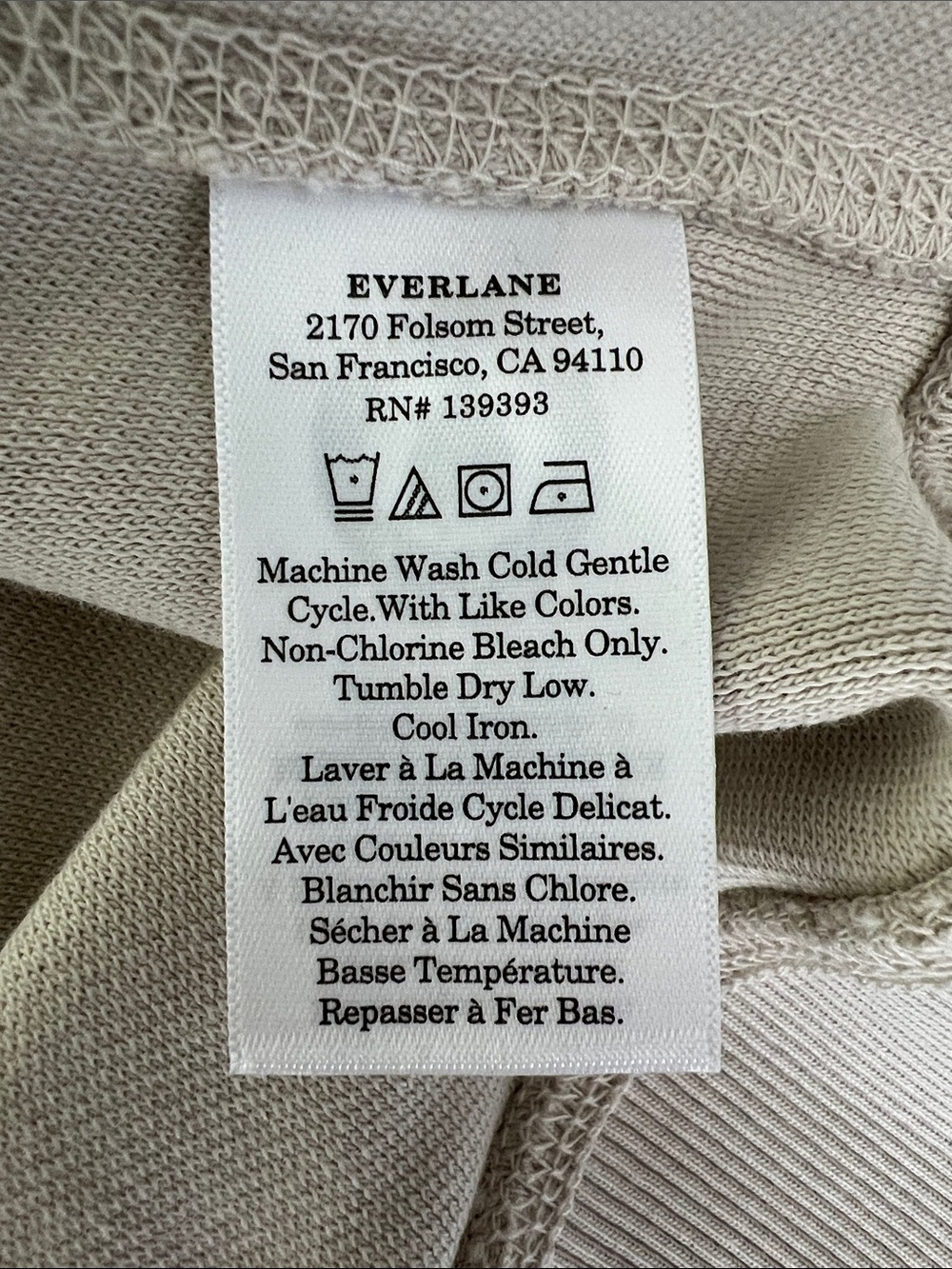 New Everlane TWILL TERRY JACQUARD CREW SWEATSHIRT Peyote Size M - Picture 7 of 13